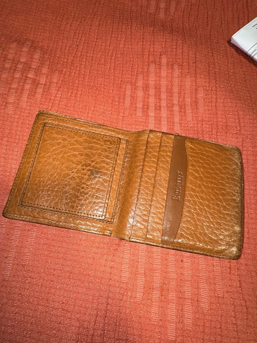 Burberry Brown Leather Wallet with Branded Patch